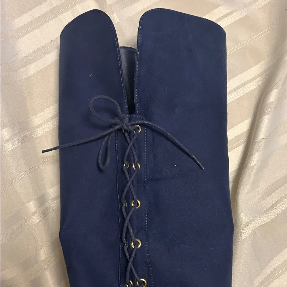 Women's Navy Knee-High Boots
